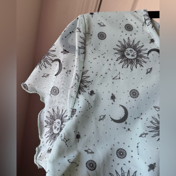 Harper & Ivy Short Sleeve Mesh Baby Tee Mint Celestial ๐๐โจ Sz XL - Picture 9 of 9